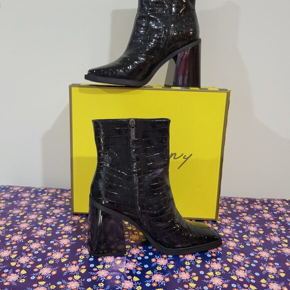 CIRCUS NY by SAM EDELMAN  CROC EMBOSSED ANKLE BOOTS NWOT - Picture 14 of 14
